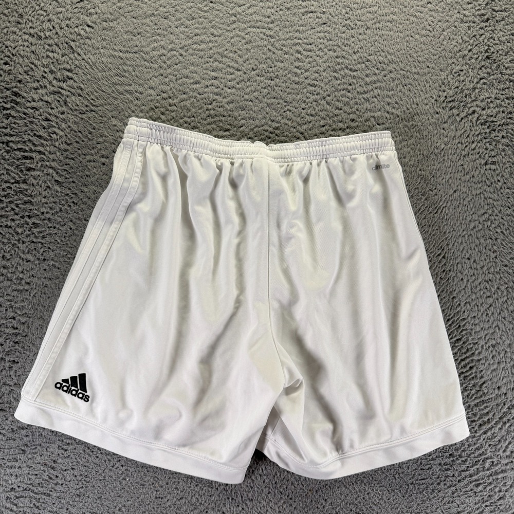Adidas Climalite Shorts Mens XL White Polyester Athletic Soccer Running Sports - Picture 4 of 10